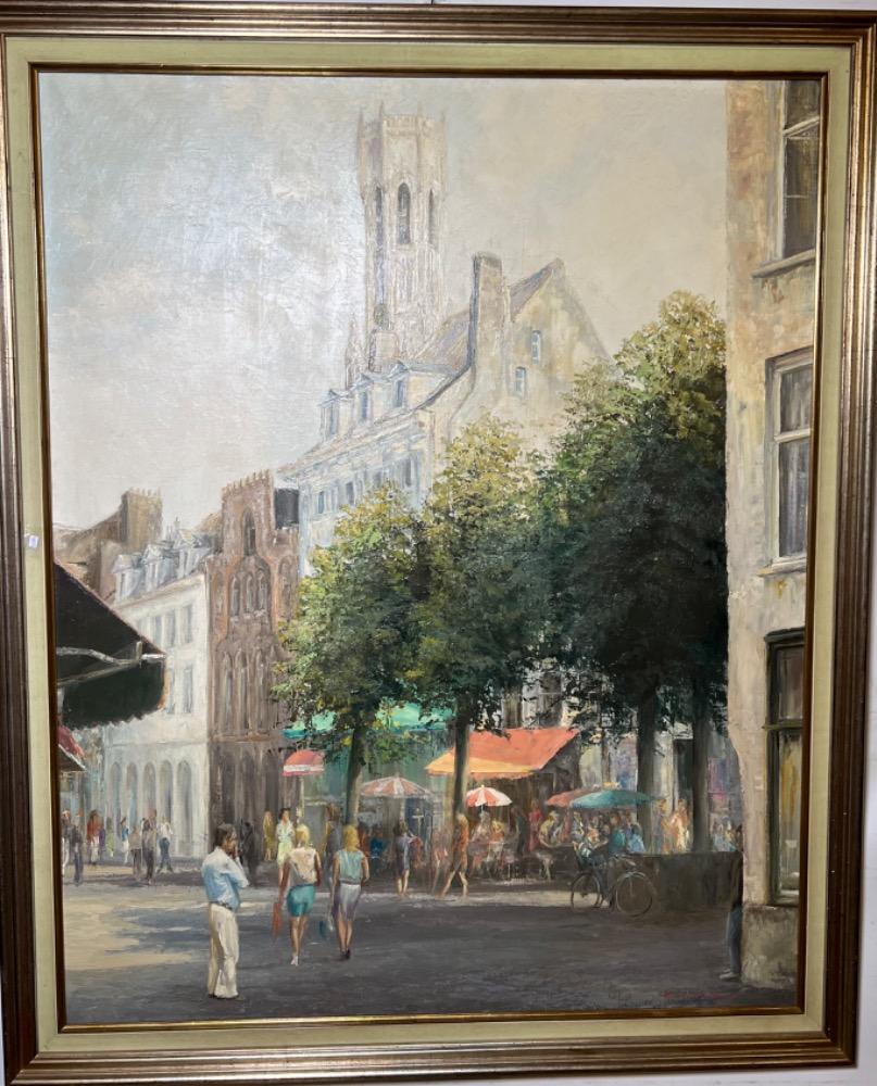 Bruges in the summertime ( oil on canvas )