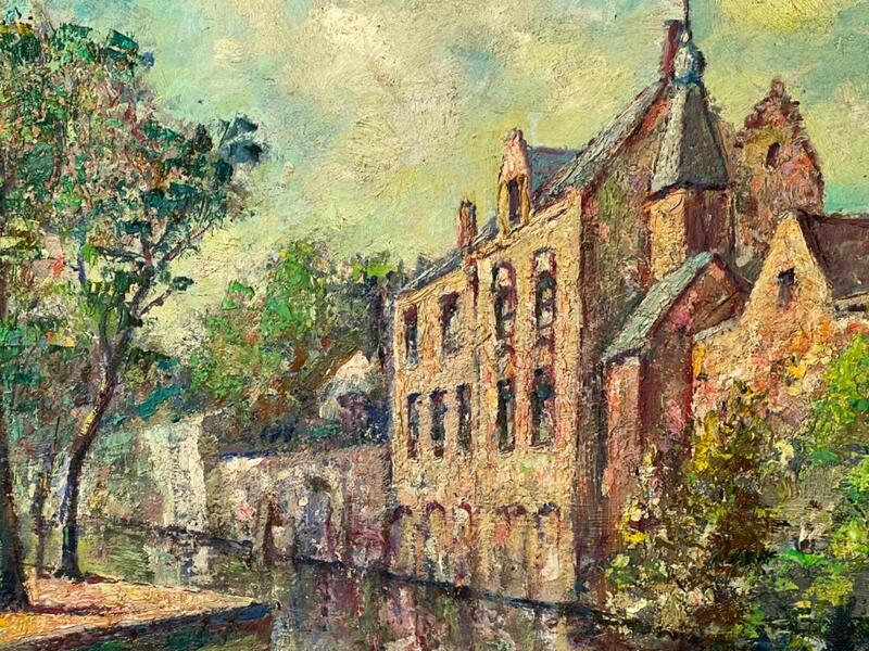 Canal in Bruges ( oil on canvas )