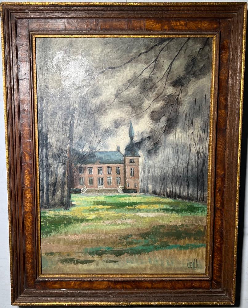 Castle Pecksteen in the autumn ( oil on panel )