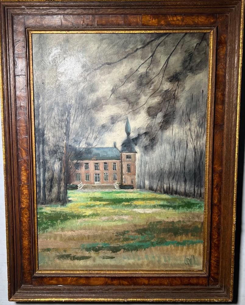 Castle Pecksteen in the autumn ( oil on panel )