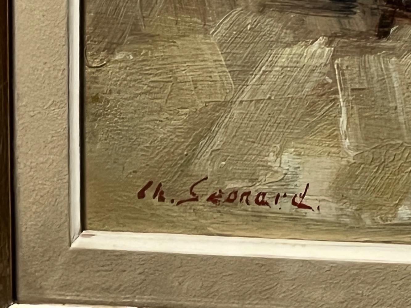 Barn in Flanders ( oil on panel )