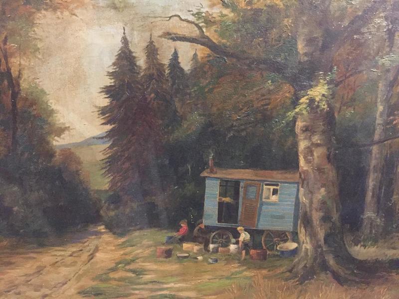 Children camping in the forest 