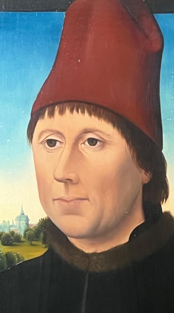 Portrait of Hans Memlinc ( oil on panel )
