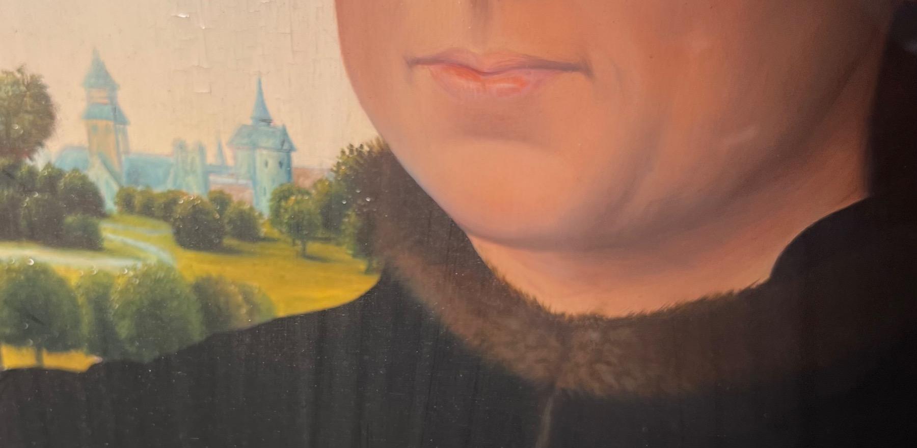 Portrait of Hans Memlinc ( oil on panel )