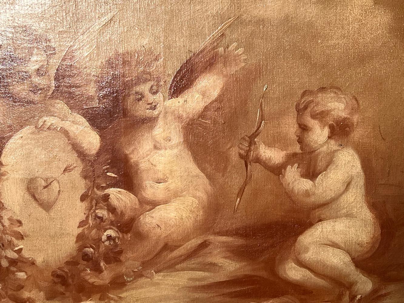 Cupids in action ( oil on canvas)