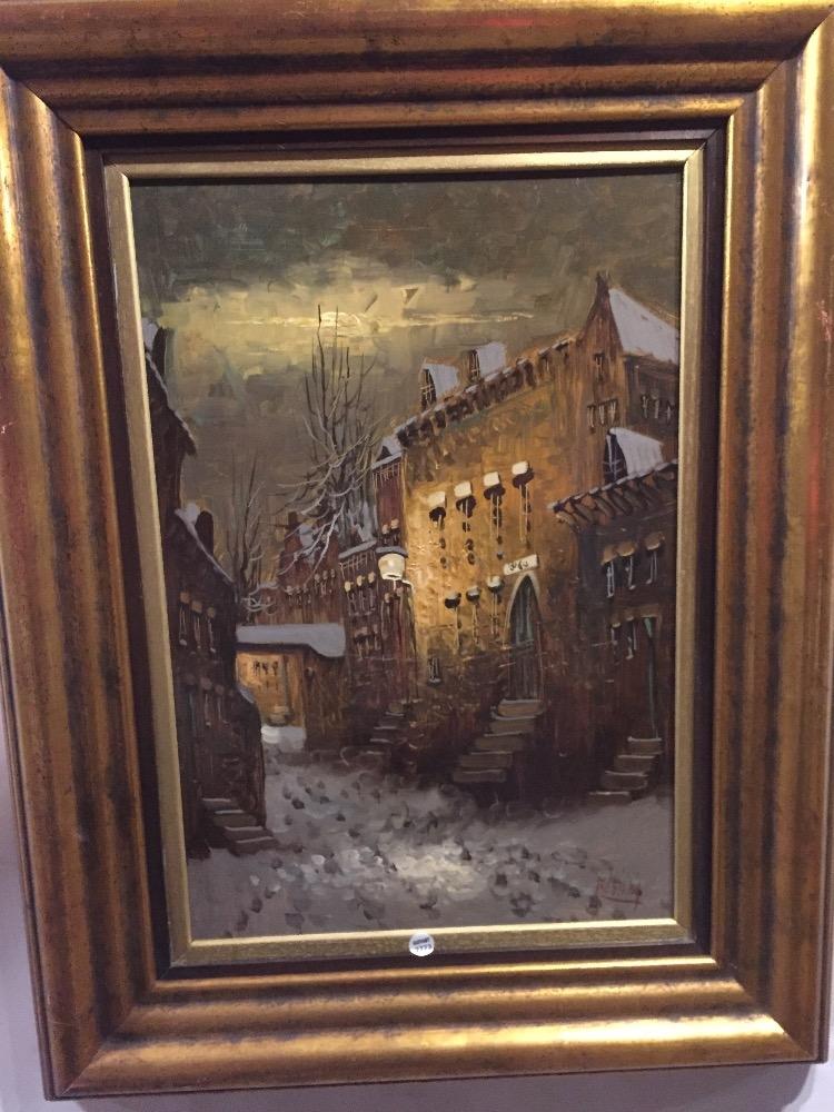 Dutch town in the wintertime