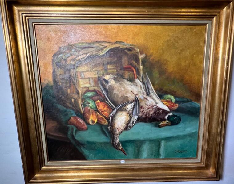 Stillife with game ( oil on canvas )