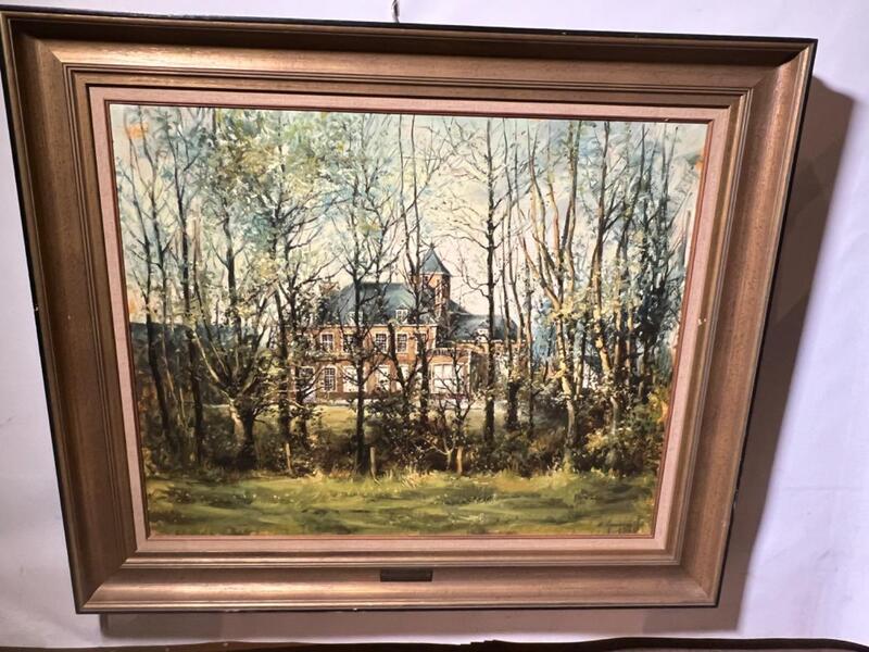 The castle in Flanders ( oil on canvas )