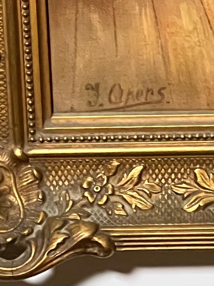 The lacemaker in Bruges ( oil on canvas )