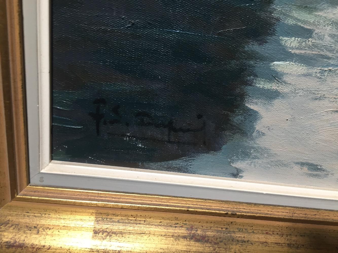 Canal in Bruges ( oil on canvas)