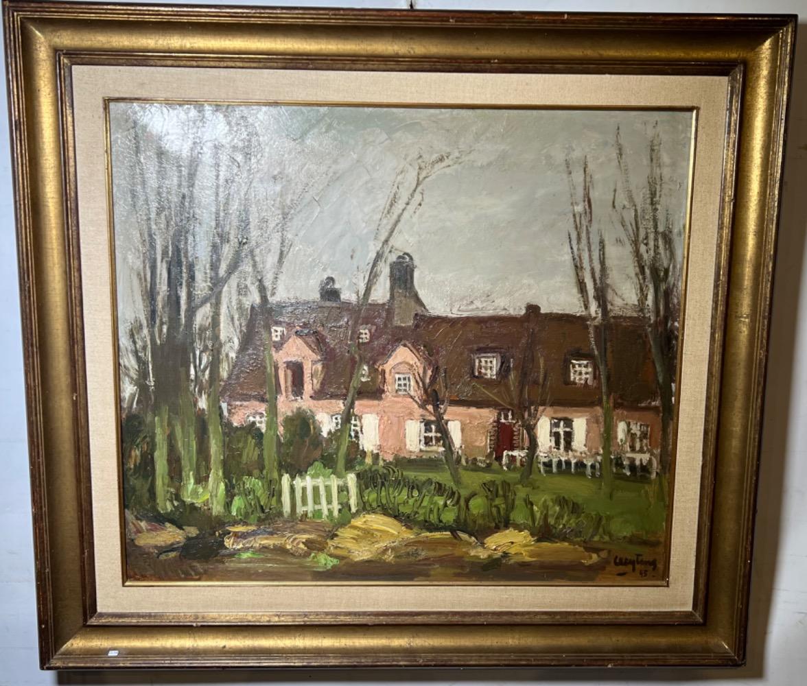 Farm in Flanders ( oil on canvas)