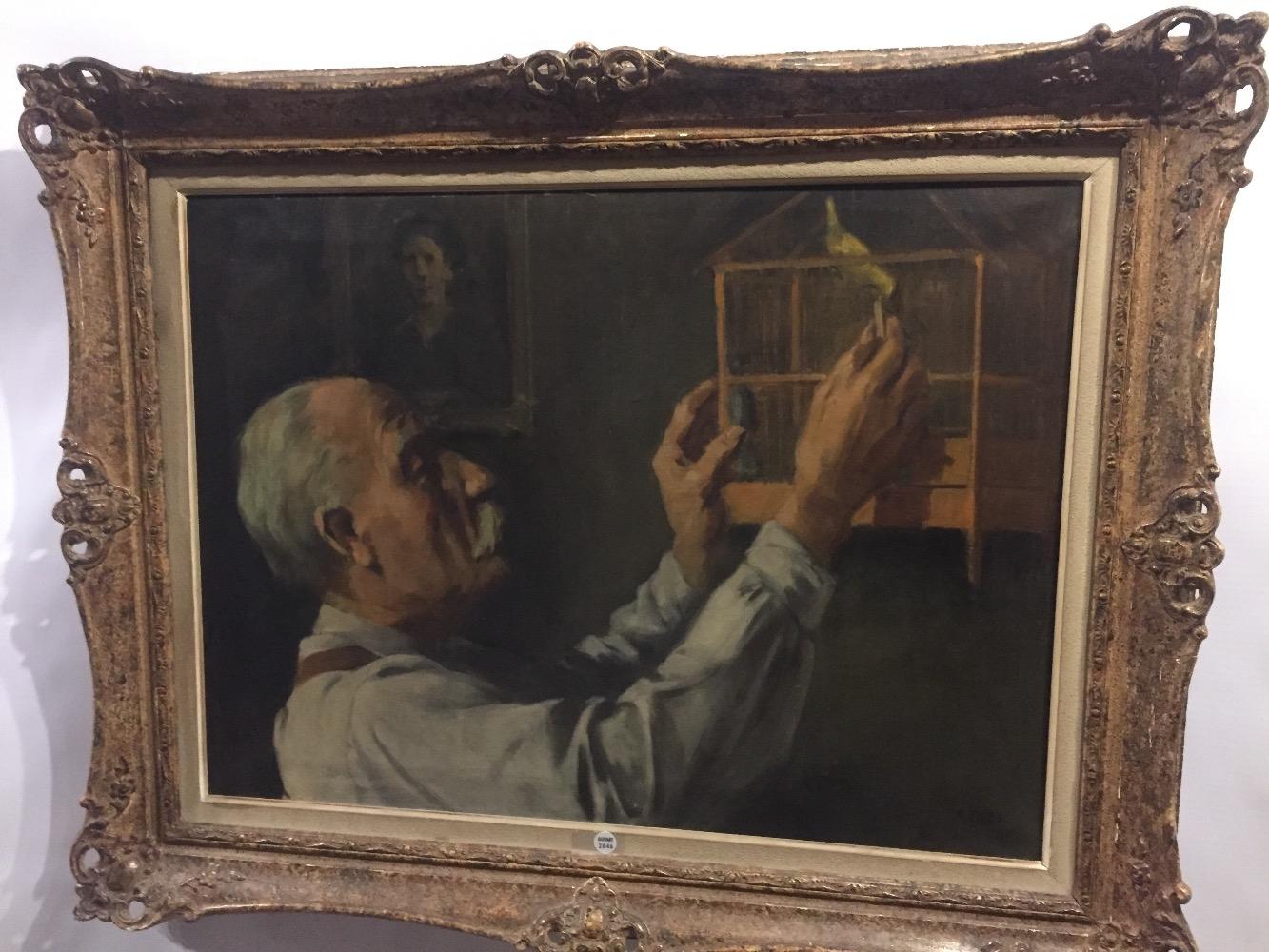 Feeding the yellow bird