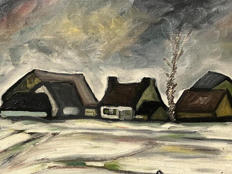 Flanders in the wintertime ( oil on canvas)