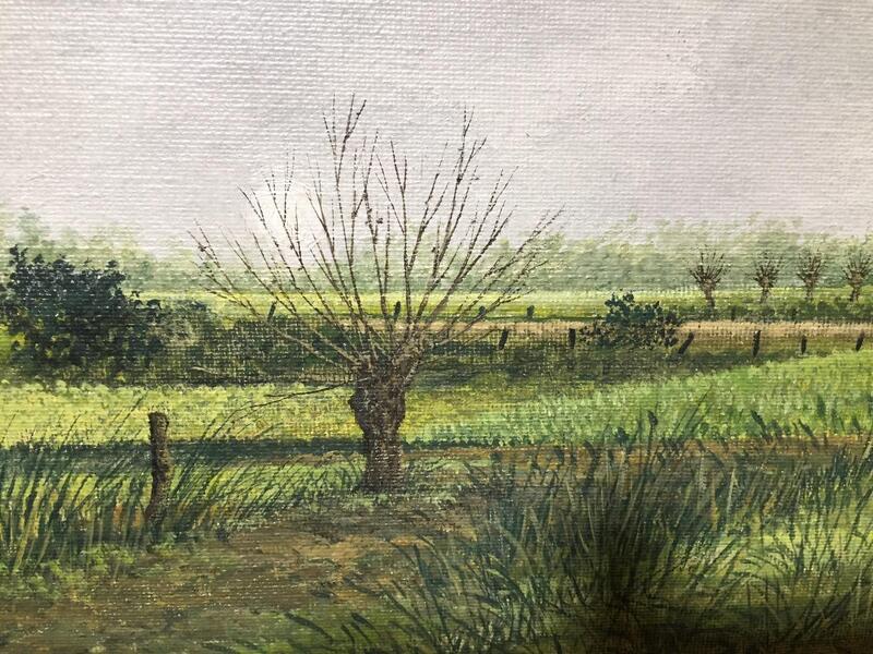 Flemish landscape ( oil on board)