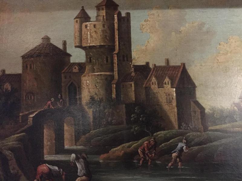 Fishermen at the castle