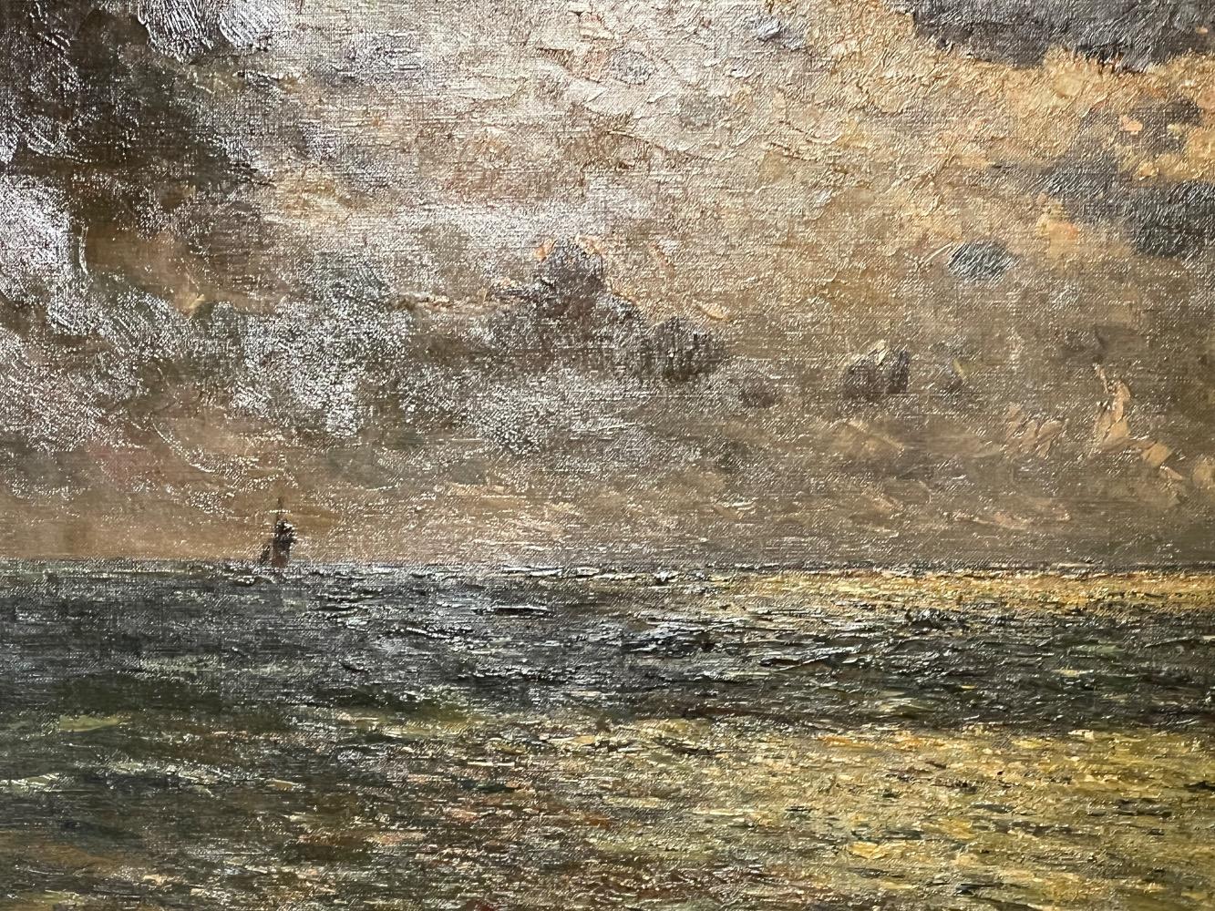 Boats at night ( oil on canvas)