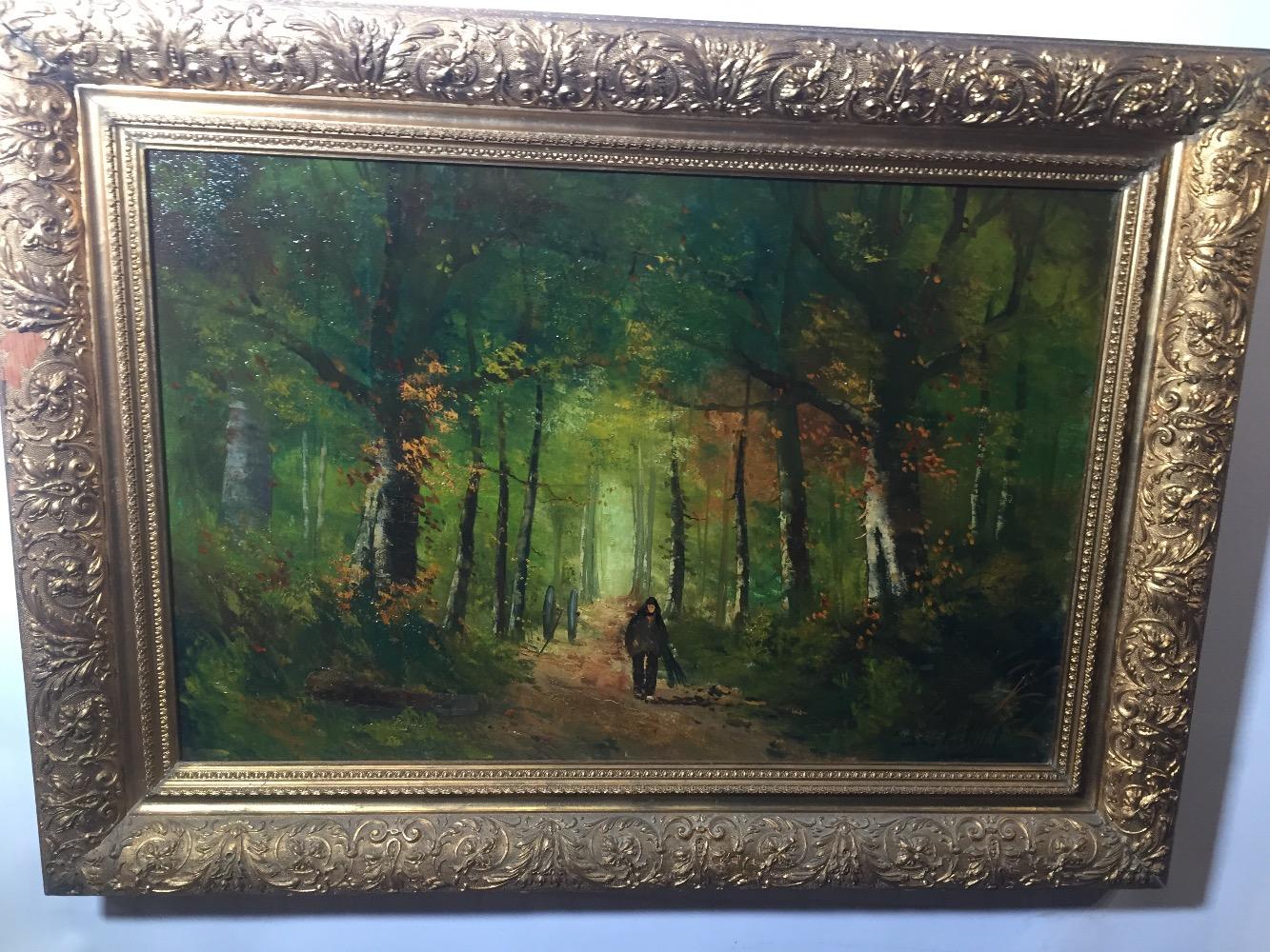 The wood gatherer ( oil on canvas)
