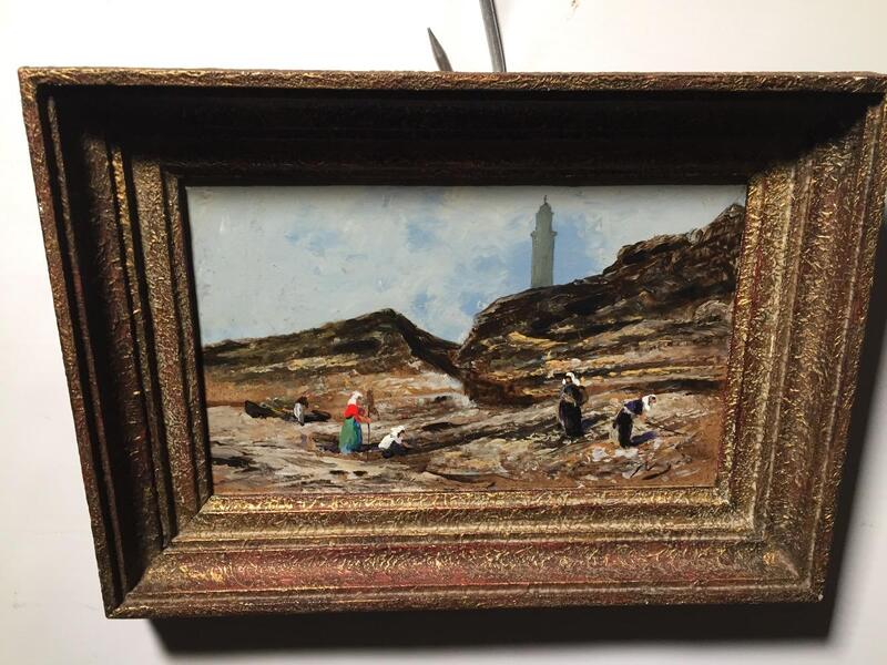 Daily Life in Oleron ( oil on panel )