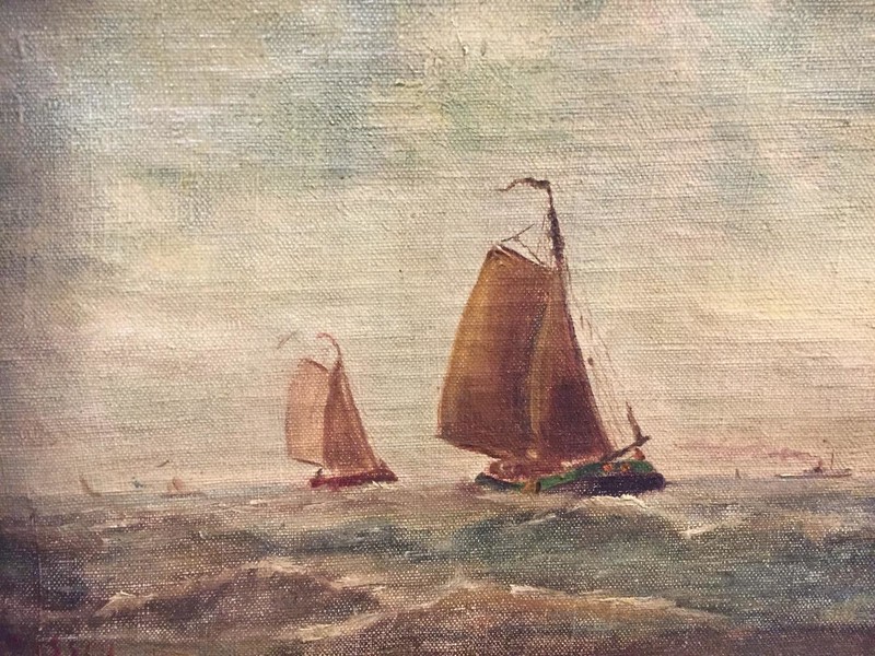 Fishermen at sea 