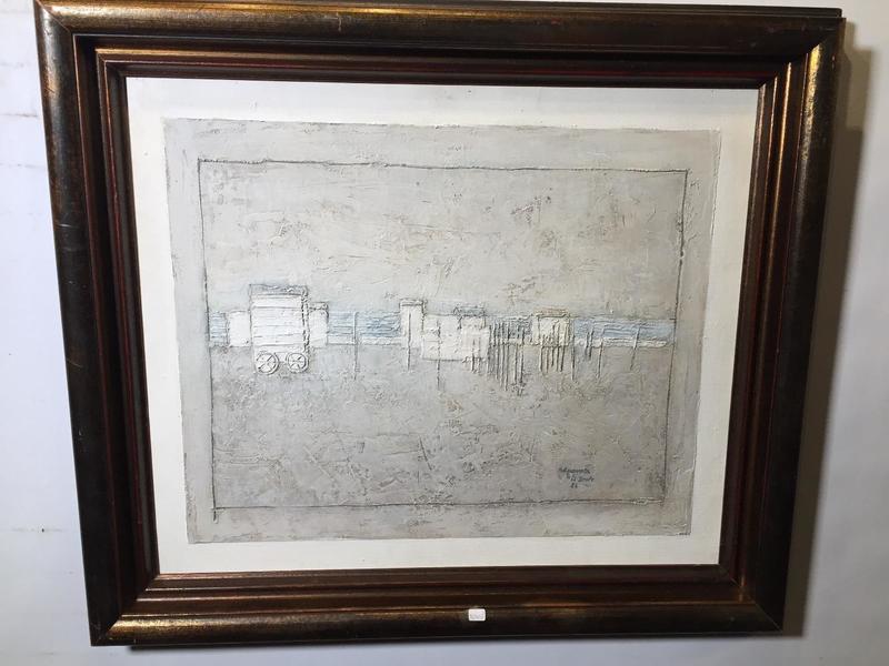 Knocke Le Zoute beach ( oil on canvas)