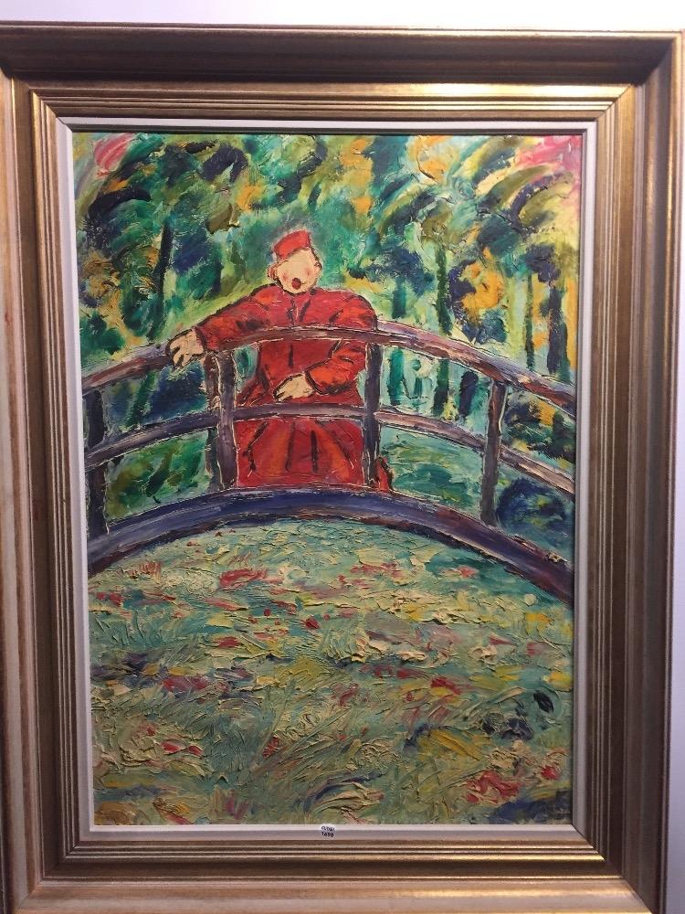Man in red in Giverny 