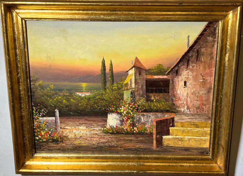 Mansion in the south of France ( oil on canvas )