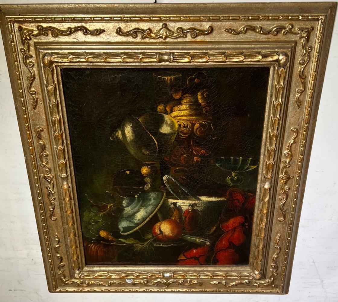 Stillife with fruit and Chinese bowl