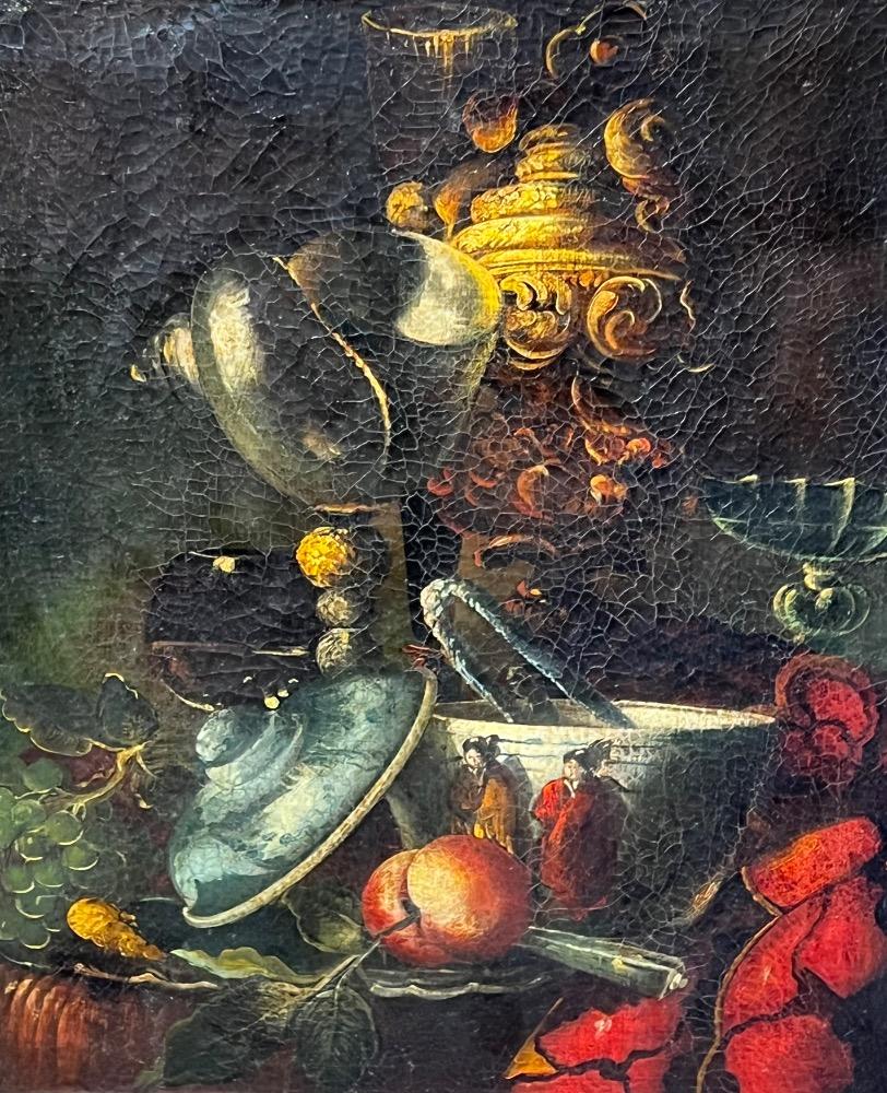 Stillife with fruit and Chinese bowl