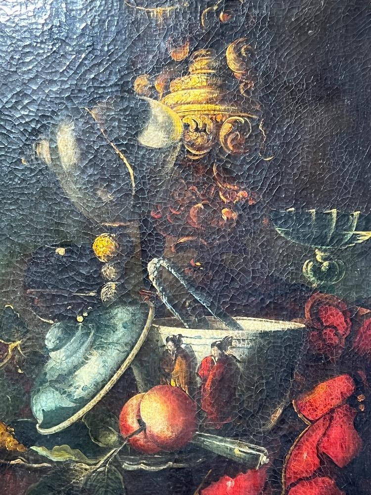 Stillife with fruit and Chinese bowl