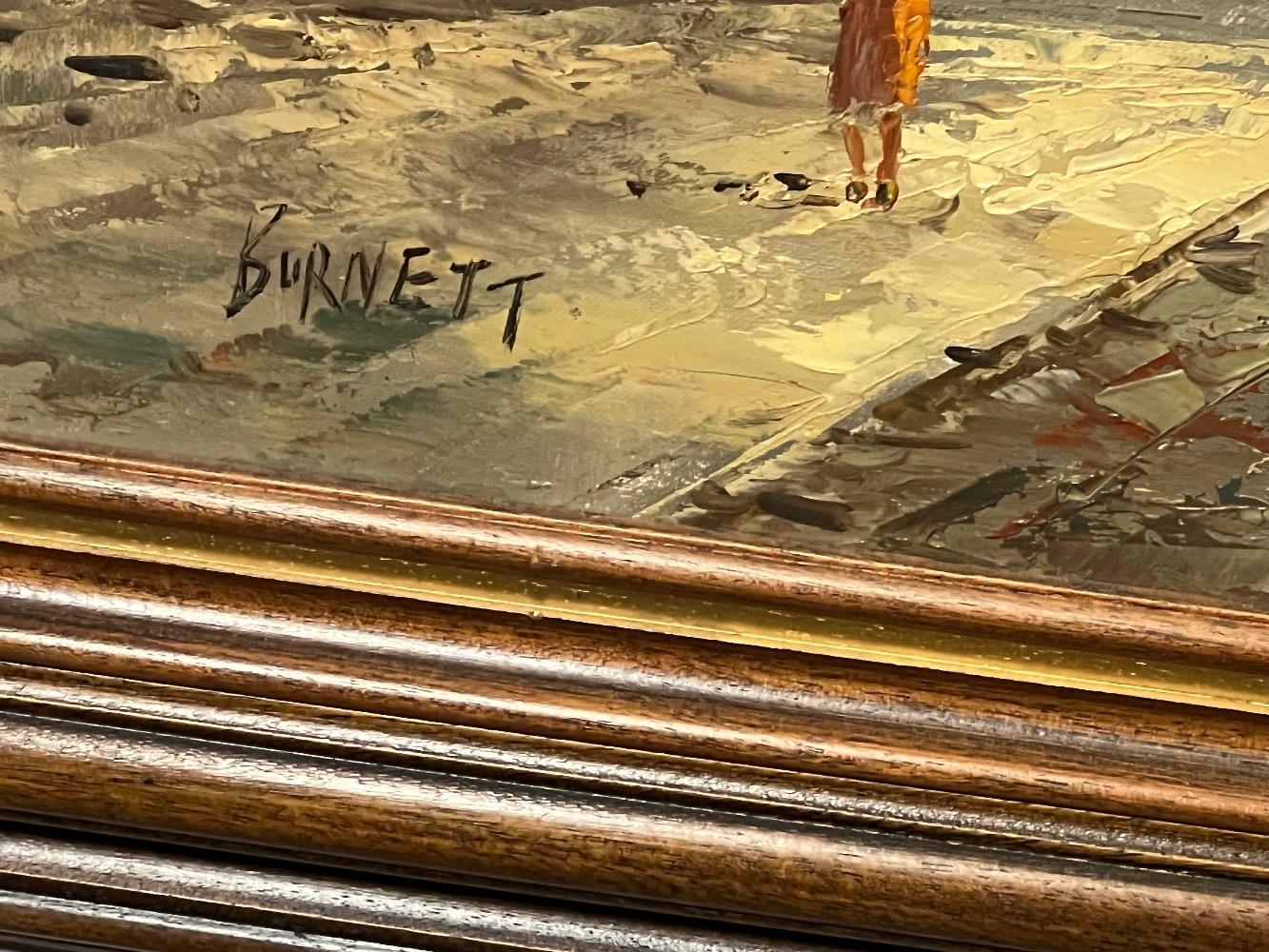 The daily life in Paris ( oil on canvas )