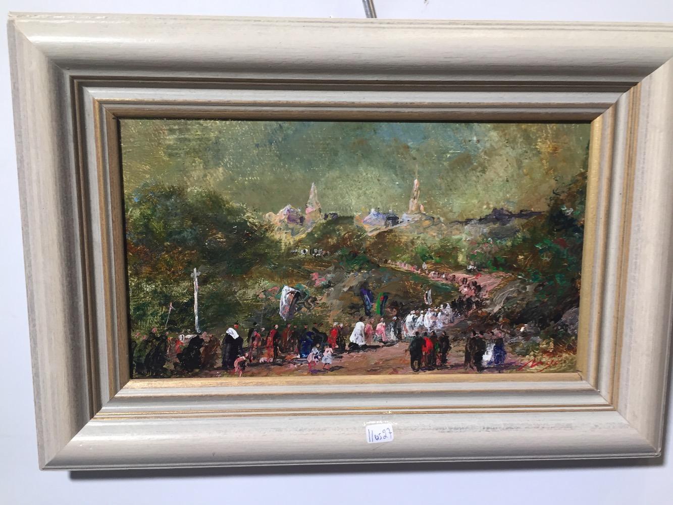 The procession ( oil on panel )