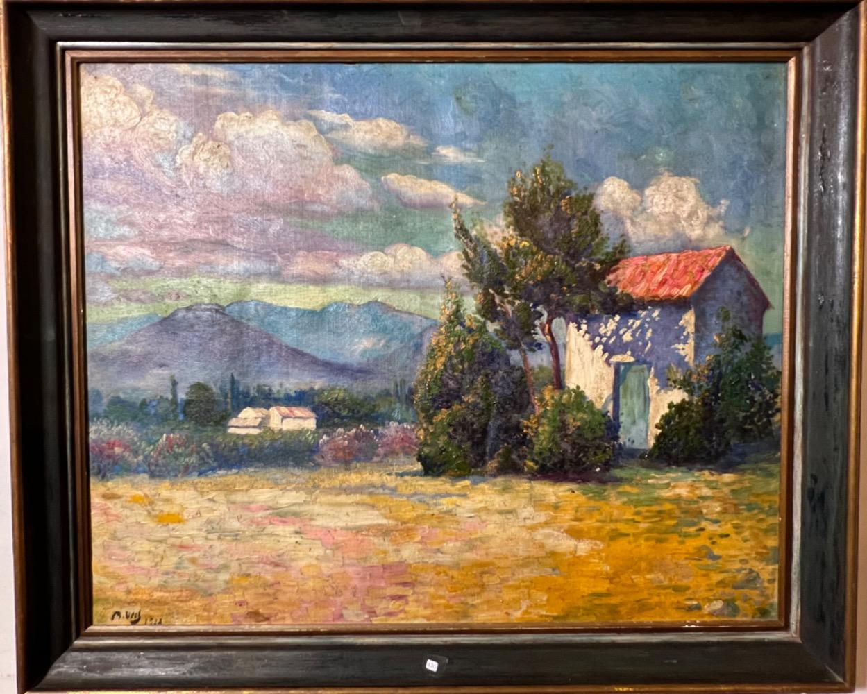 The village in the south of France ( oil on canvas )