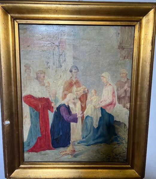 The worship of the wise( oil on panel )
