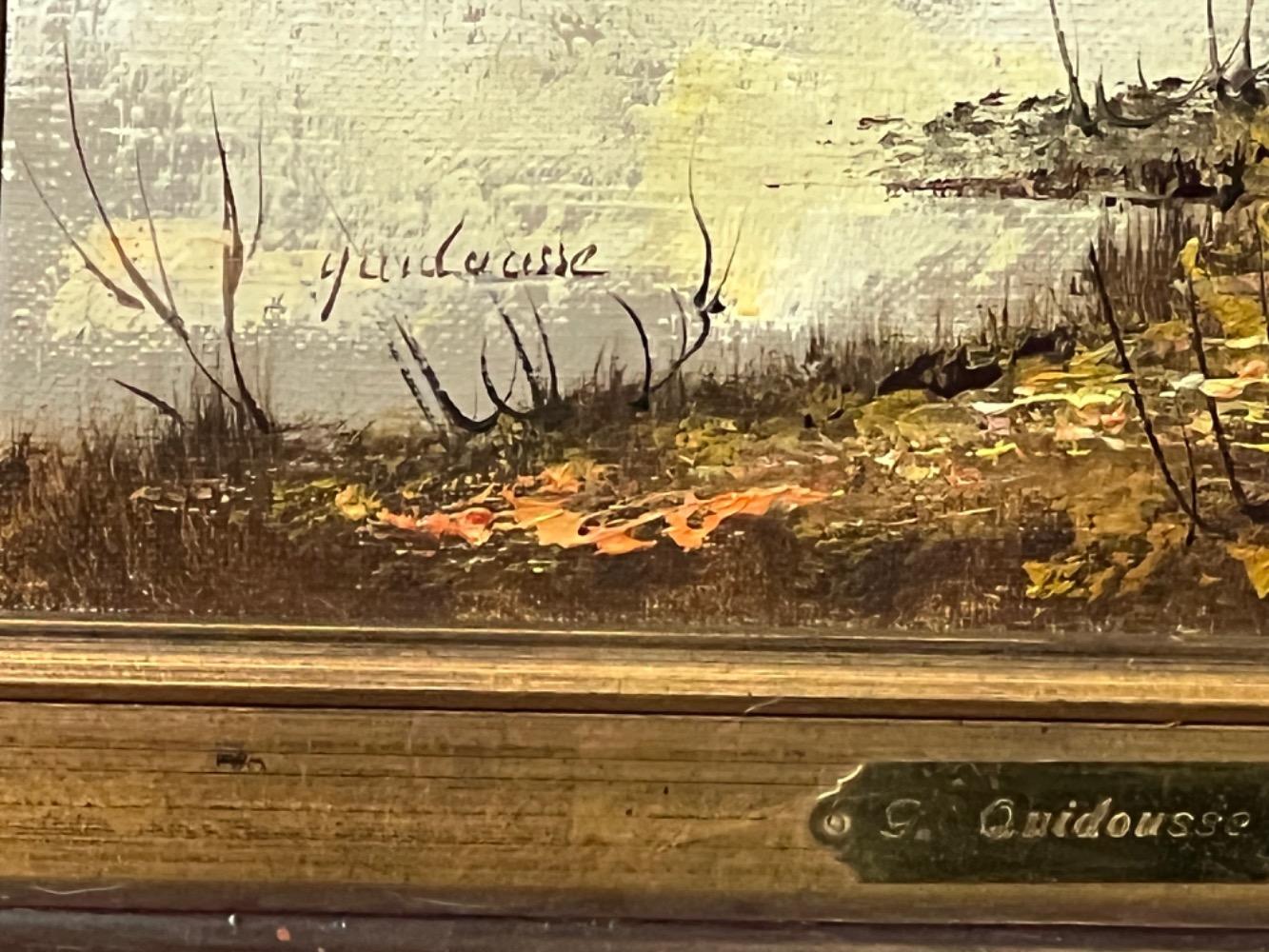 The church at the riverside ( oil on canvas )