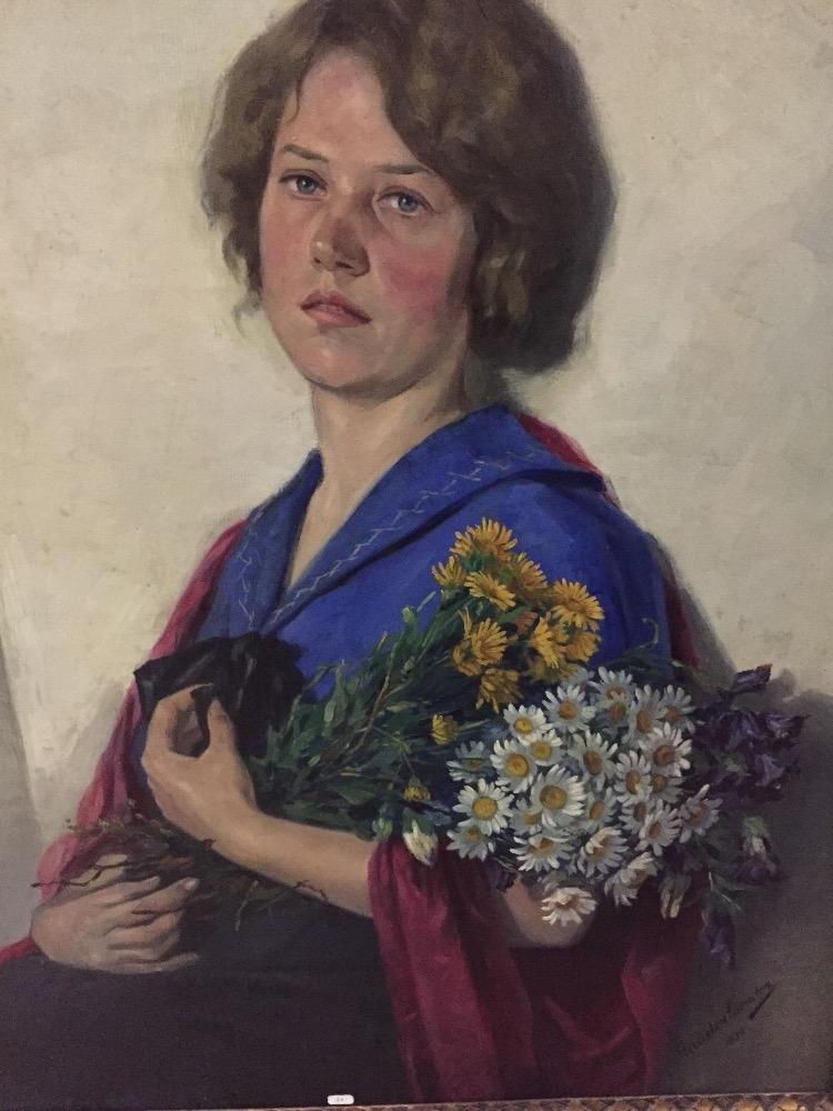 Girl with a bouquet