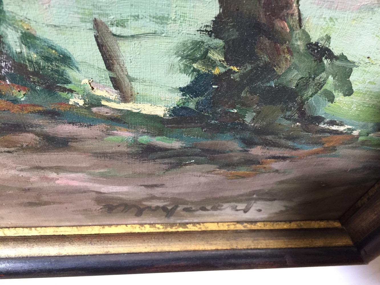 Landscape in Flanders in the summertime ( oil on canvas)