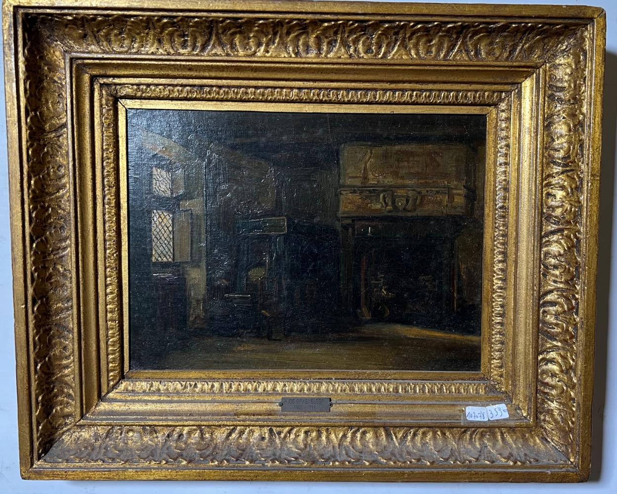 The interior of the castle ( oil on canvas)