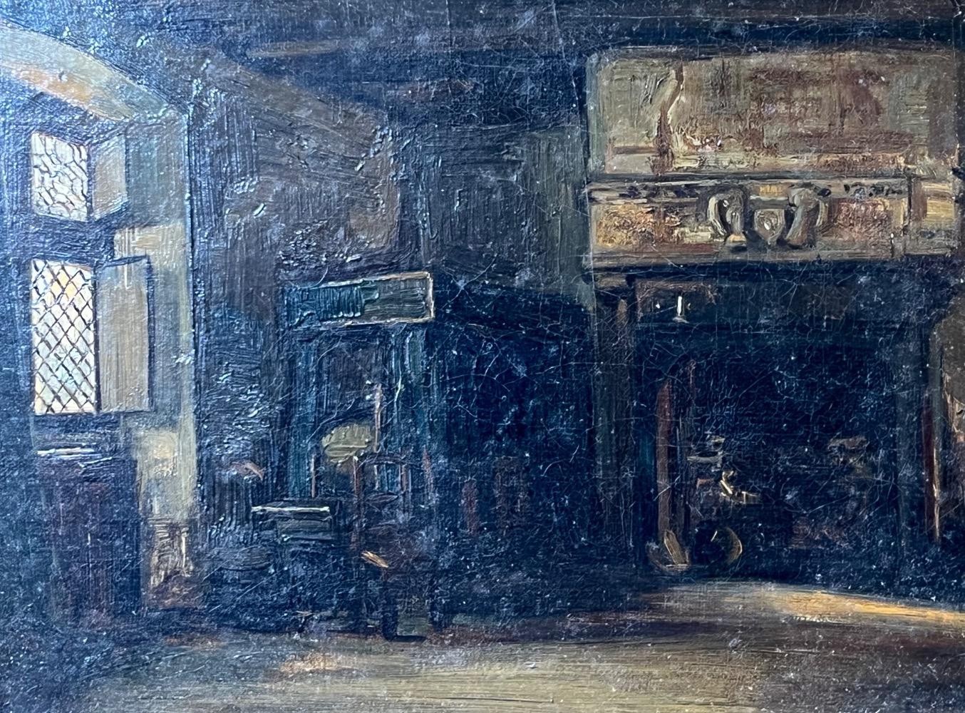The interior of the castle ( oil on canvas)