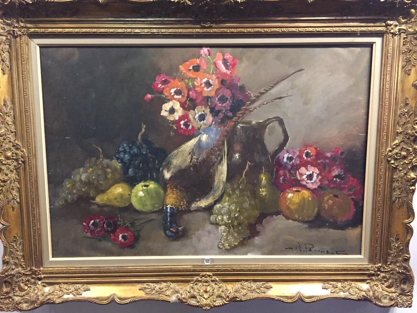 Stillife with fruit and a pheasant