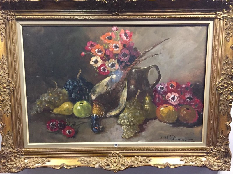 Stillife with fruit and a pheasant