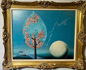 Hommage to Magritte ( oil on panel )
