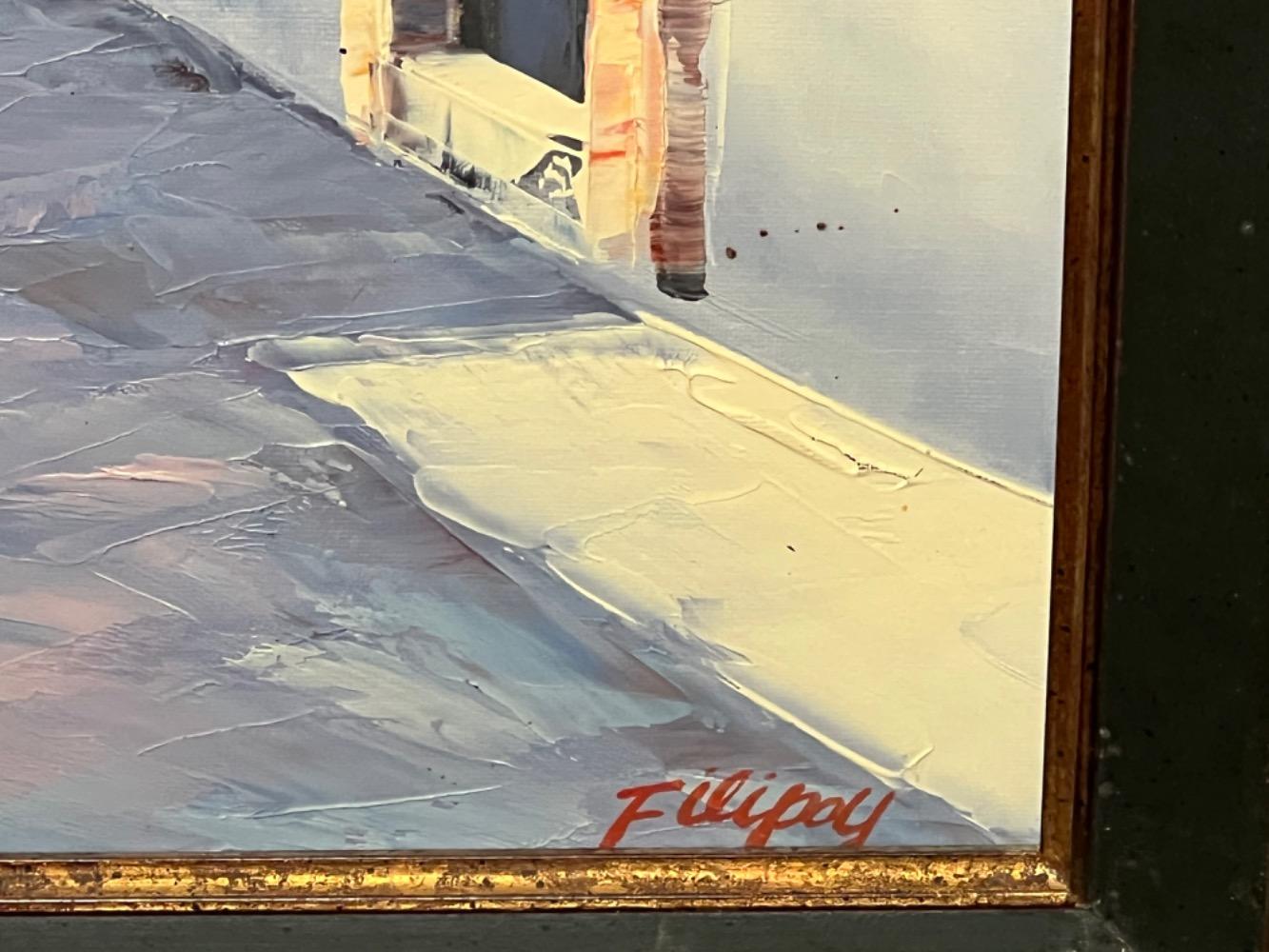 Village in the South of Italy   ( oil on canvas )