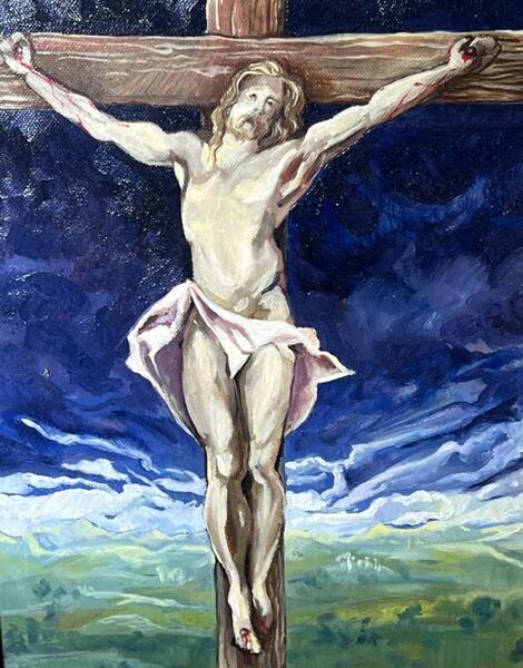 Jesus  ( oil on canvas )