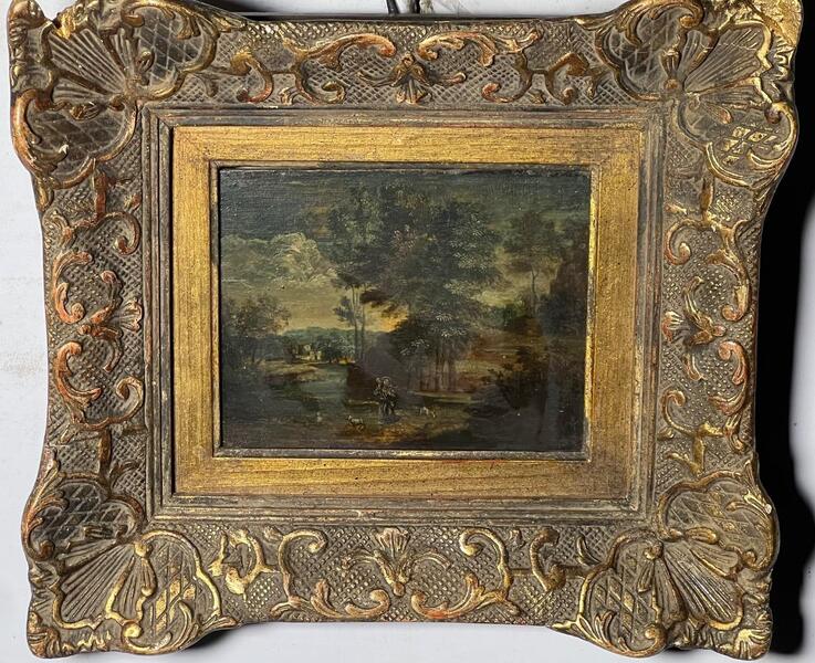 Jesus in the garden ( oil on panel )