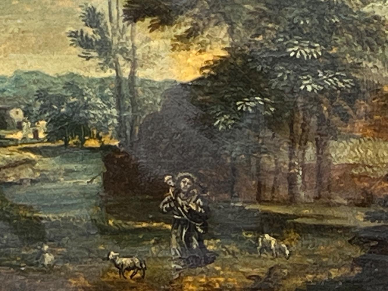 Jesus in the garden ( oil on panel )