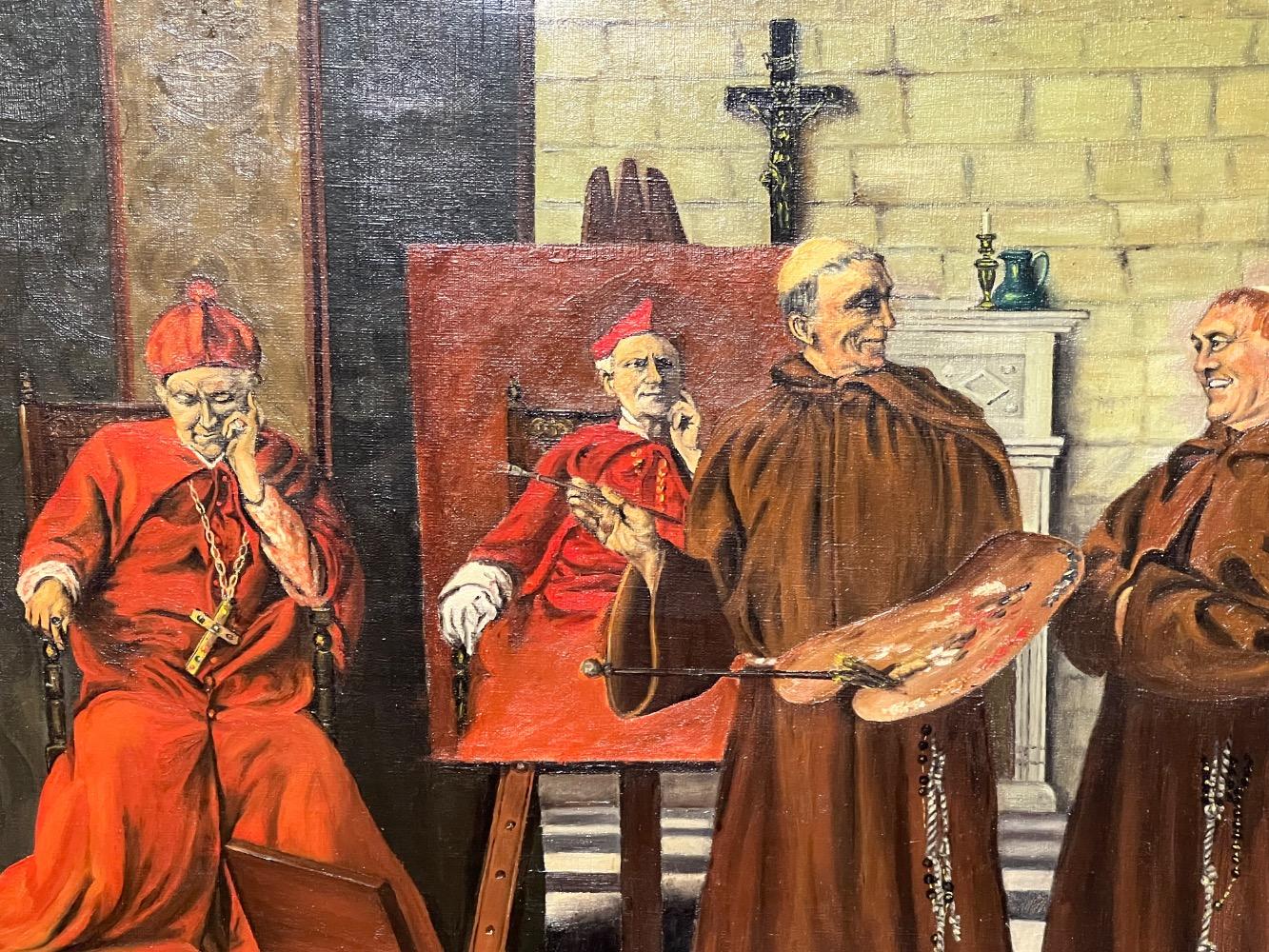 The portrait of the cardinal ( oil on canvas)