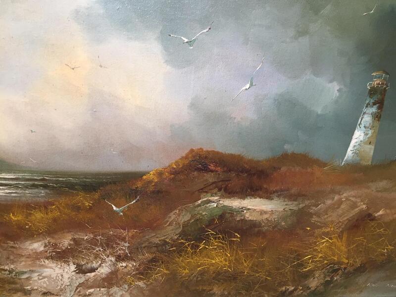 Seagulls at the lighthouse ( oil on canvas) Seagulls at the lighthouse ( oil on canvas)