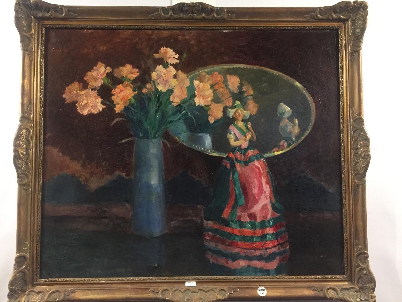 Stillife with statue of a dutch girl