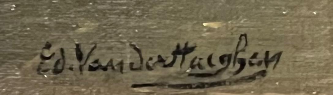 Lacemakers in Bruges ( oil on canvas )