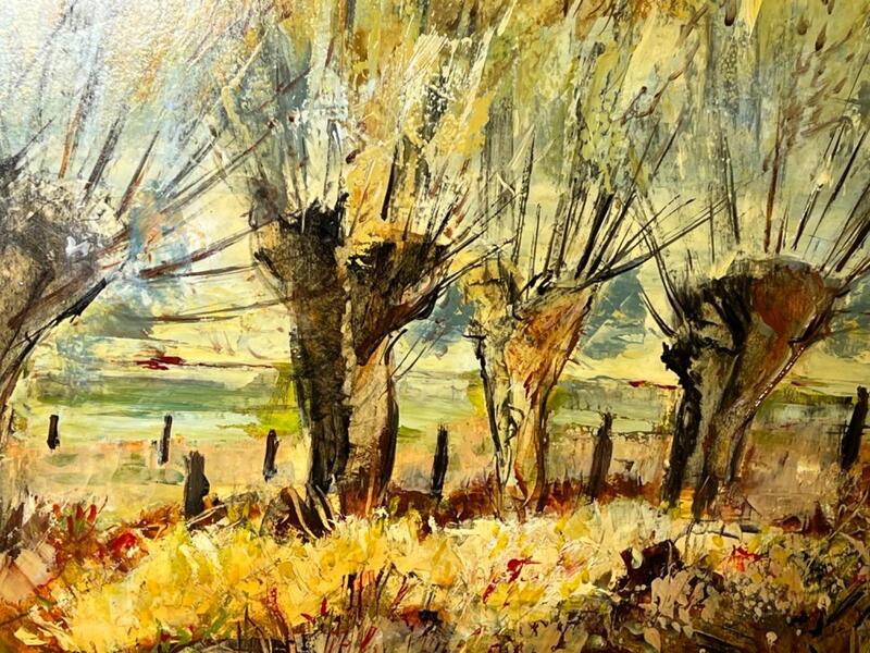 Landscape in Damme ( oil on panel )